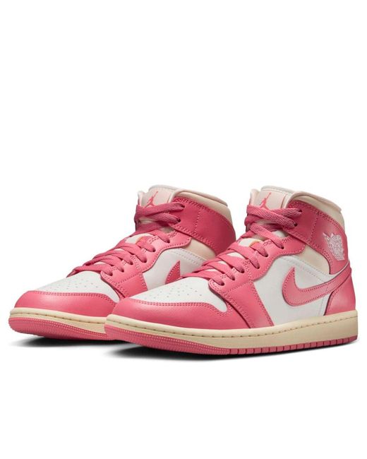 Nike Pink Air 1 Mid "Strawberries And Cream" Shoes