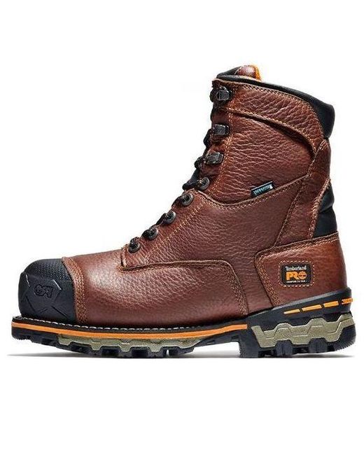Timberland Brown Pro Boondock 8-inch Composite Toe Waterproof Work Boots for men