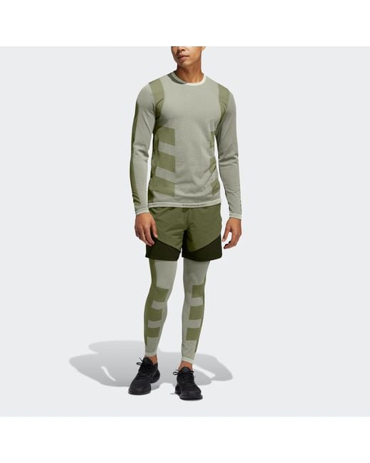 Adidas Green Stu Tech Short Training Sports Colorblock Shorts for men