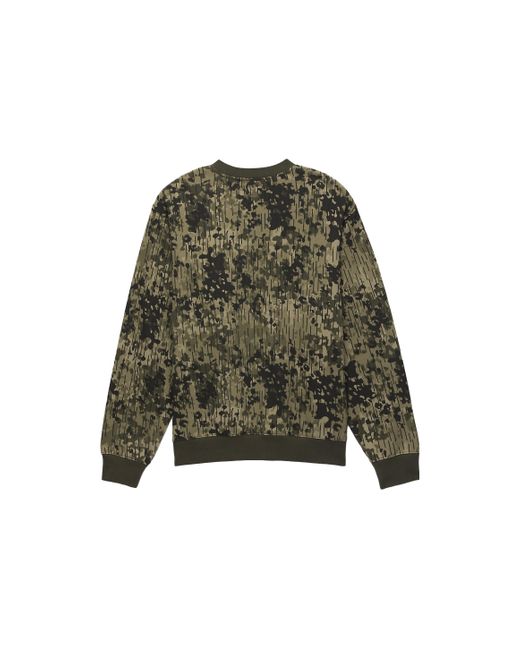 Vans Green Rain Camo Crew Sweatshirt for men