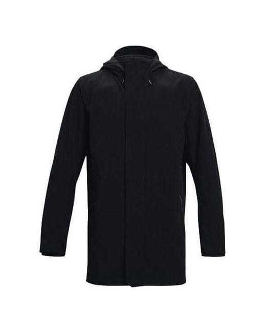 Under Armour Blue Rush Shell Long Jacket for men