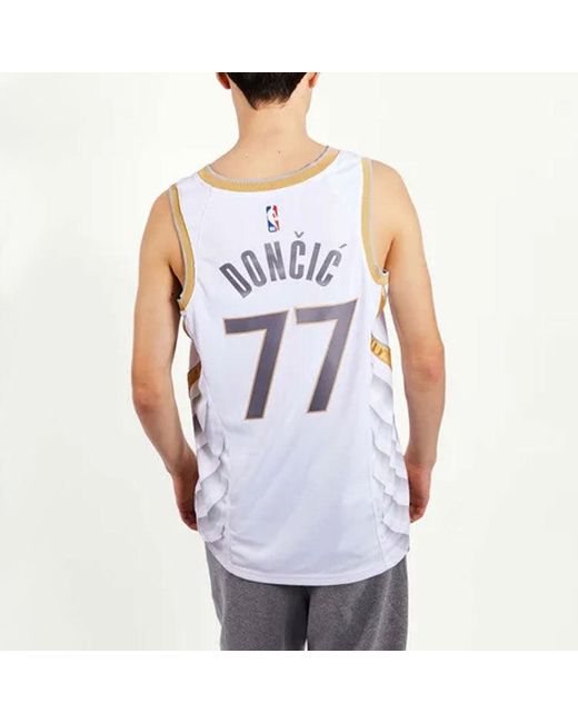 Nike White Nba Basketball Sports Sw Fan Edition 20-21 Season Doncic Mavericks No. 77 Jersey for men