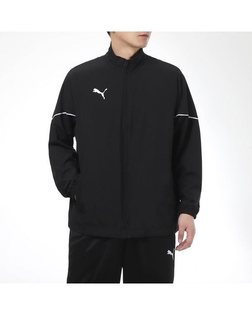 PUMA Black Team Rise Sideline Jacket for men