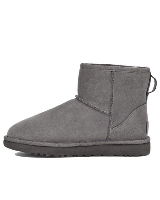 Ugg Gray Classic Mini Rubber Logo