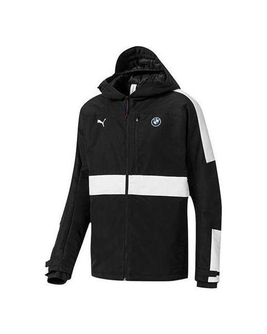 PUMA Bmw Motorsport Zip Hooded Jacket in Black for Men | Lyst