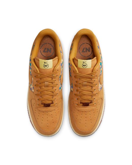 Nike Brown Air Force 1 Low N7 'Woven' for men