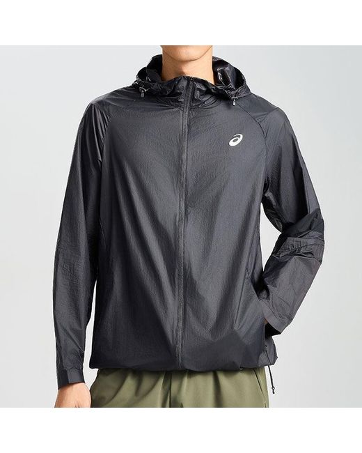 Asics Black Nylon Jacket 'Performance' for men