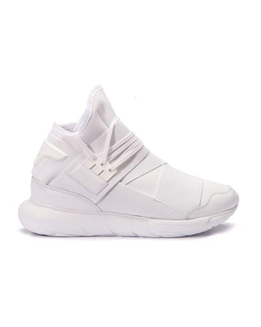 Adidas White Y-3 Qasa High 'Triple' for men