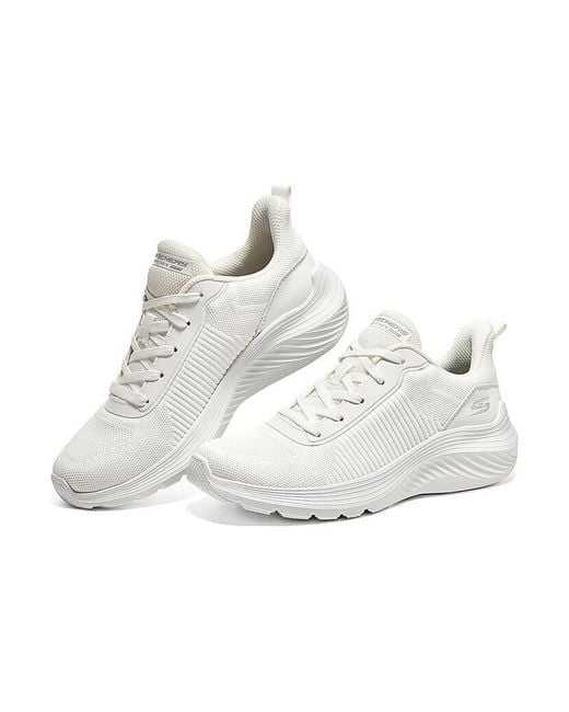 Skechers White (Wmns) Bobs Squad Waves