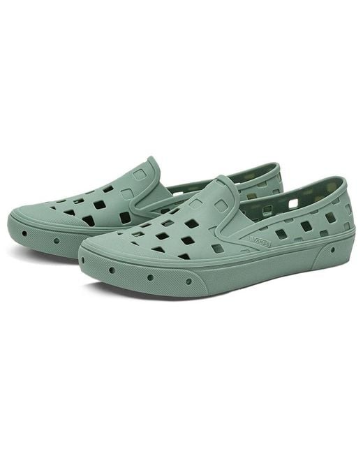 Vans Green Trek Slip-On Low Tops Casual Skateboarding Shoes for men