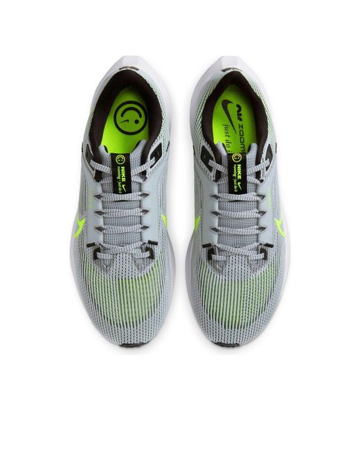Nike Gray Pegasus 40 Road Running Shoes for men