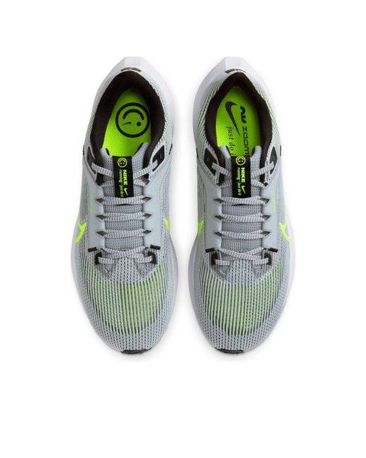 Nike Gray Pegasus 40 Road Running Shoes for men