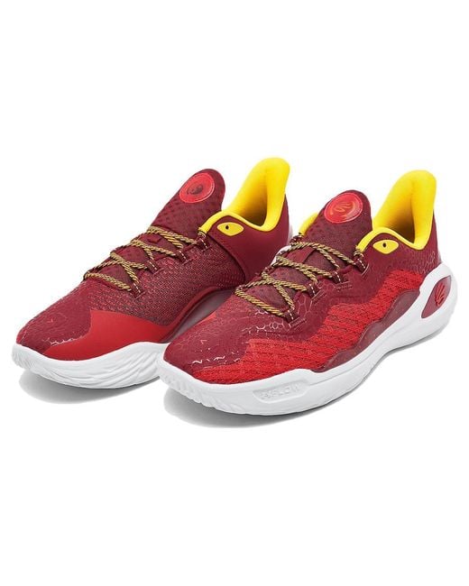 Under Armour Red Bruce Lee X Curry 11 'Fire' for men