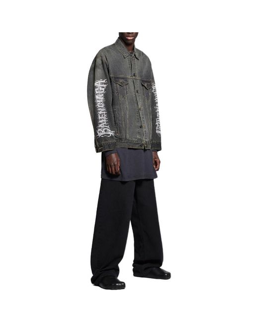 Balenciaga Gray Crypto Large Fit Jacket 'Light' for men