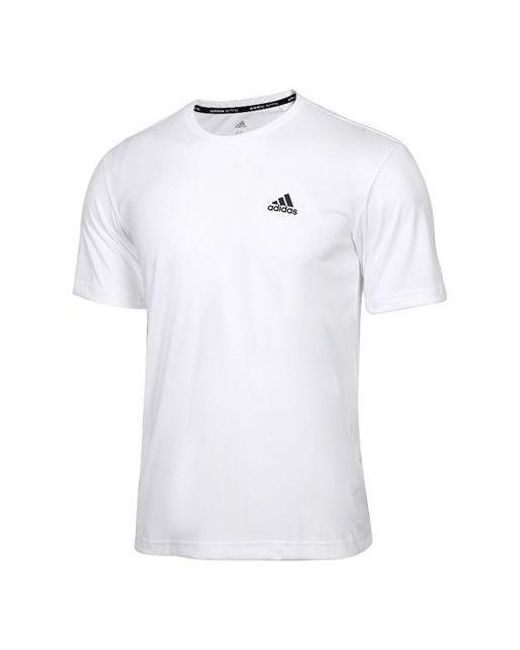 Adidas White Tennis Sports Round Neck Short Sleeve for men