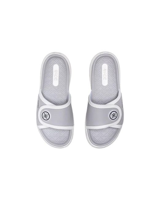 Li-ning White Lightweight Stylish Slippers for men