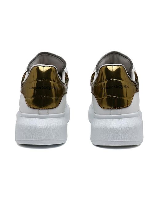 McQueen White (Wmns) Oversized Sneaker Crocodile'
