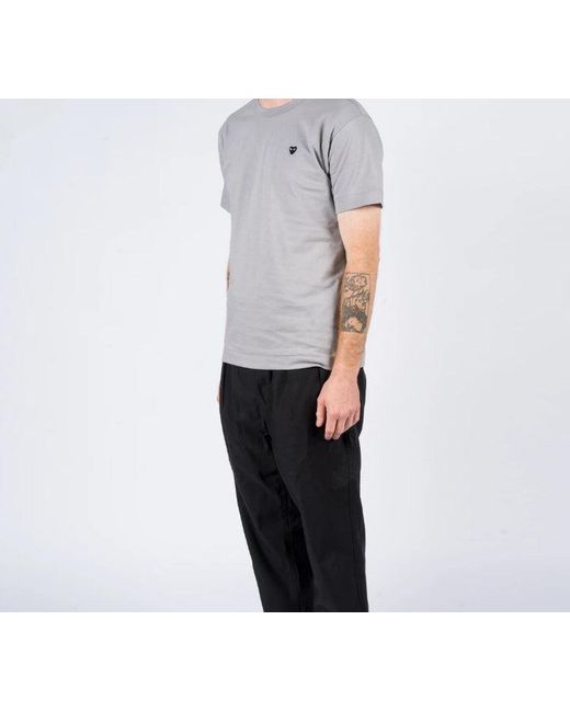 COMME DES GARÇONS PLAY Gray Mini Heart Logo Tee for men