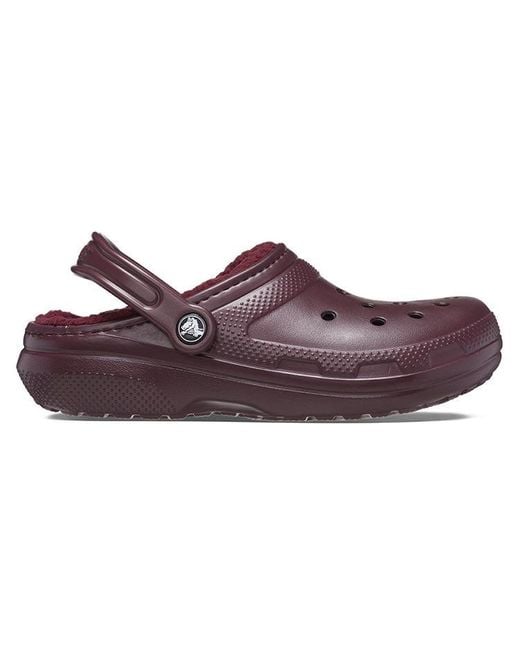 CROCSTM Brown Classic Lined Clogs 'Dark Cherry'