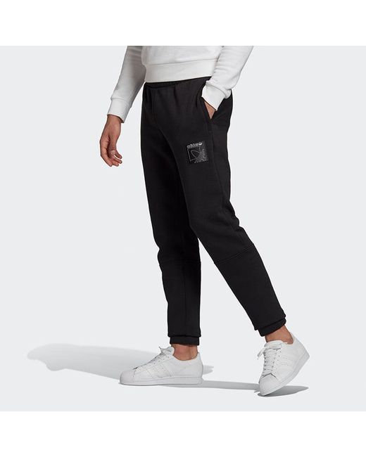 Adidas Black Originals Sprt Icon Sp Bundle Feet Sports Long Pants for men