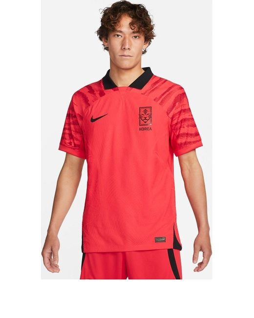 Nike Red Korea 2022/23 Match Home Adv Dri-Fit Soccer Jersey 'Global' for men