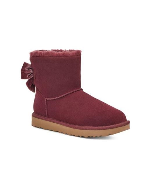 Ugg Purple (Wmns) Mini Bailey Bow Boots 'Wild Grape'