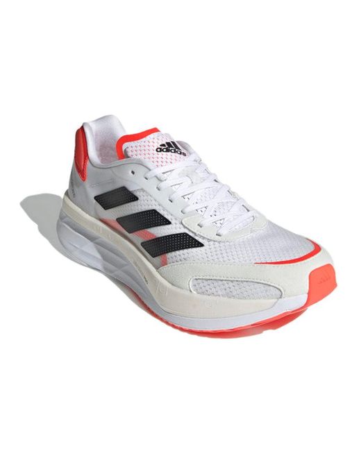 Adidas White Adizero Boston 10 Shoes for men