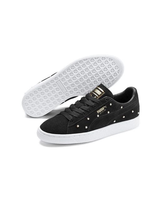 PUMA Black (Wmns) Pearl Studs Suede