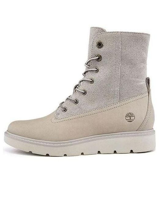 Timberland Gray (Wmns) Auth Teddy Fleece Wide-Fit 'Winter Nubuck'