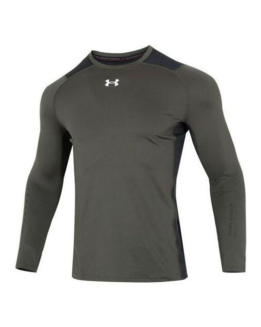 Under Armour Gray Heatgear Vent Fitted Long Sleeve for men