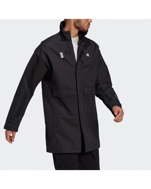 Adidas Blue Wj Jkt Long Woven Training Casual Sports Jacket for men