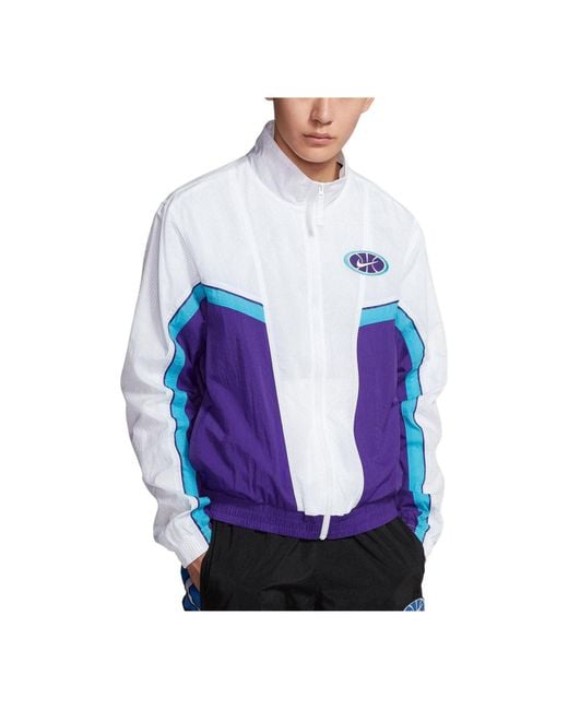 Nike Blue Throwback Basketball Jacket for men