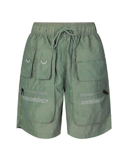 Nike Green 23 Engineered Multiple Pockets Loose Cargo Sports Shorts 'Military' for men