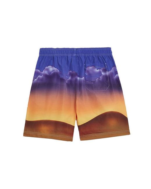 Adidas Blue Originals X Kerwin Frost Crossover Cartoon Full Print Contrasting Colors Sports Shorts for men