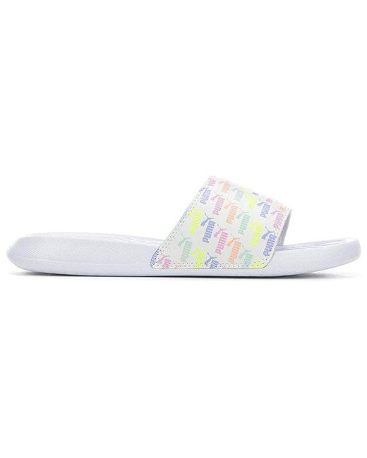 PUMA White Popcat Mini Logo for men