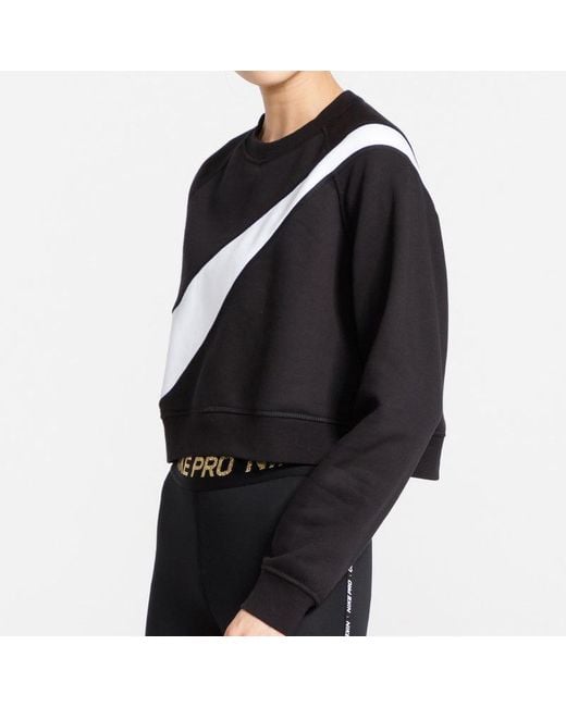 Nike Blue (Wmns) Sportswear Swoosh Large Round Neck