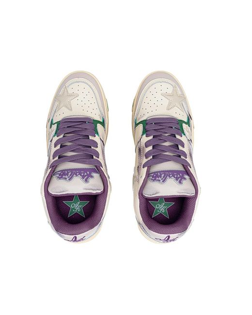 KAALIXTO White Skateboarding Mid 'Help Stars' for men