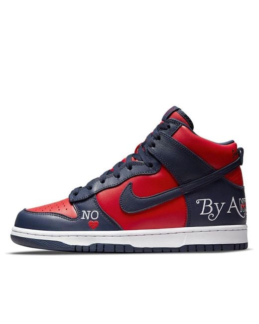 Nike Blue X Supreme Sb Dunk High 'By Any Means for men