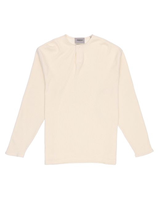 Fear Of God White Fw20 Thermal Long Sleeve Henley Tee 'Cream' for men