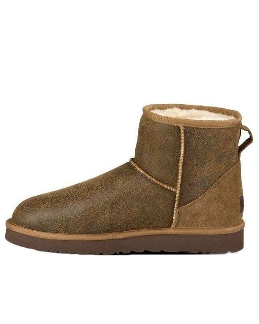 Ugg Brown Classic Mini Bomber Fleece Lined for men