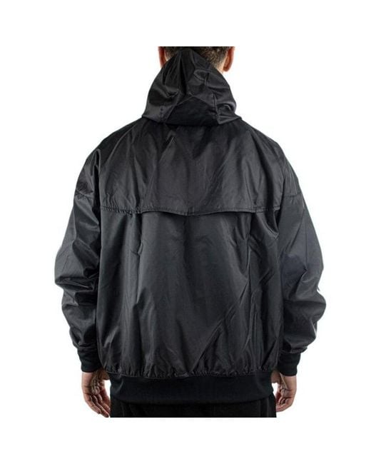 Nike Black Sports Zipper Hooded Windproof Jacket for men
