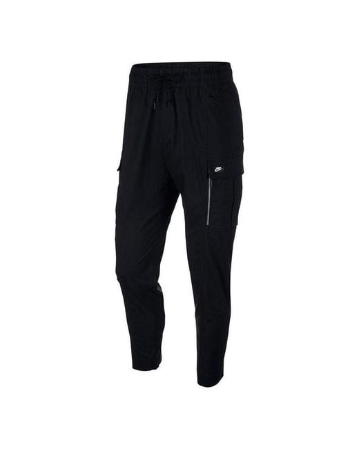 Nike Black Sportswear Cargo Big Pocket Casual Long Pants/Trousers for men