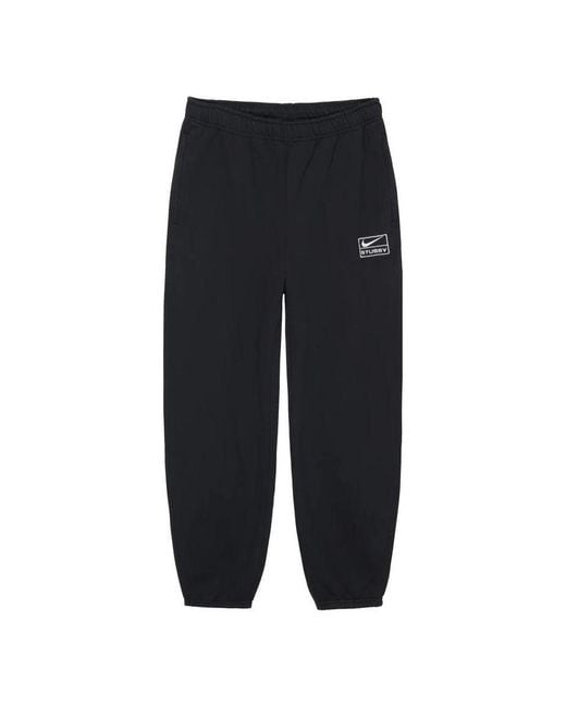 Nike Black X Stussy Washed Sweatpants for men