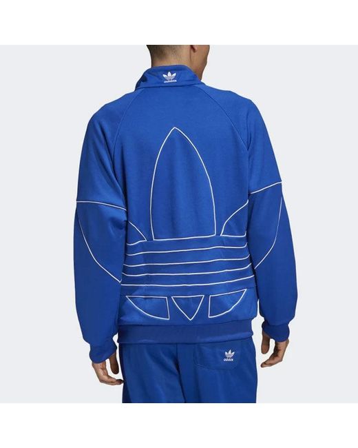 Adidas Blue Originalsb Tf Turf Out Ply Tt Casual Minimalistic Stand Collar Zipper Sports Jacket for men
