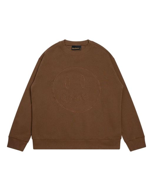 Drew House Brown Sketch Mascot Crewneck Sweatshirt for men