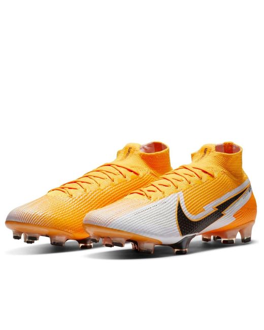 Nike Orange Mercurial Superfly 7 Elite Fg 'Laser' for men