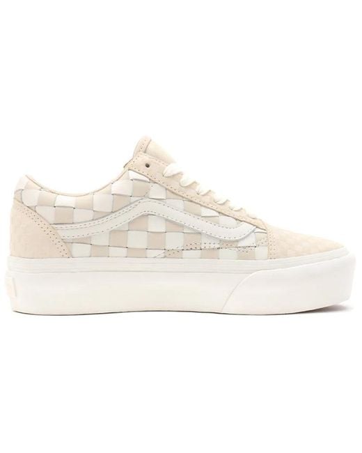 Vans White Old Skool Platform 'Woven for men