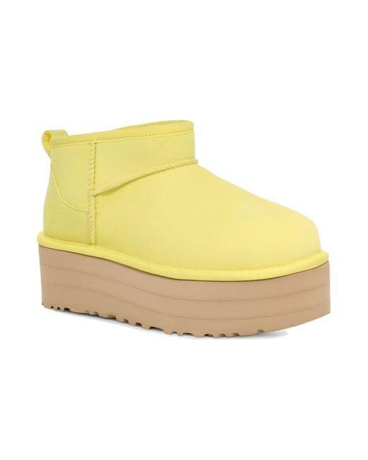 Ugg Yellow (Wmns) Classic Ultra Mini Platform 'Pearfect'