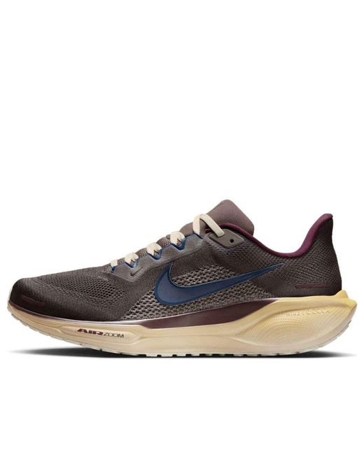 Nike Brown Air Zoom Pegasus 41 Premium 'Medium Ash Cave Stone Desert Moss Void' for men