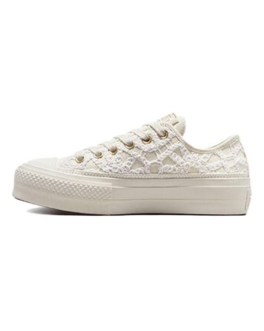 Converse White (Wmns) Chuck Taylor All Star Lift Platform Low 'Daisy Cord'